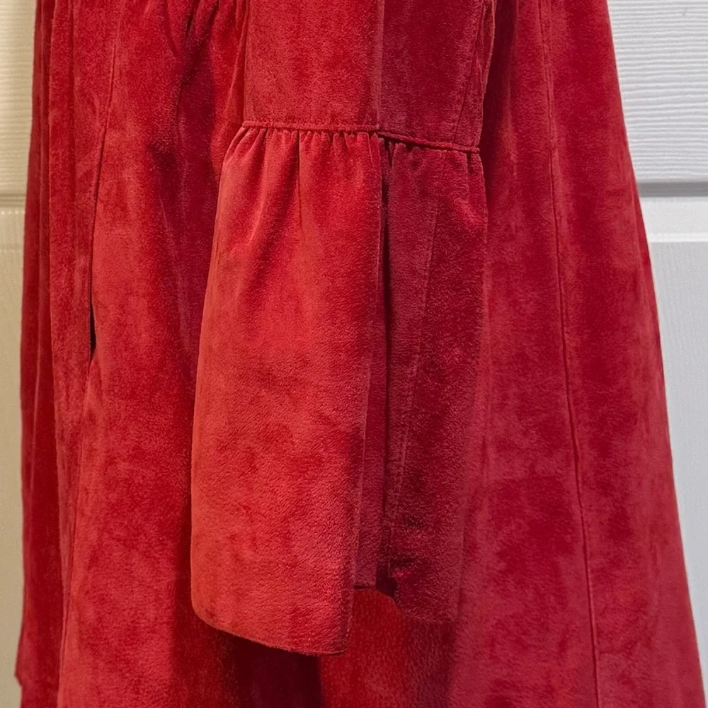 Suede! DGH Diane Goes Hollywood Coat/Dress Red Suede